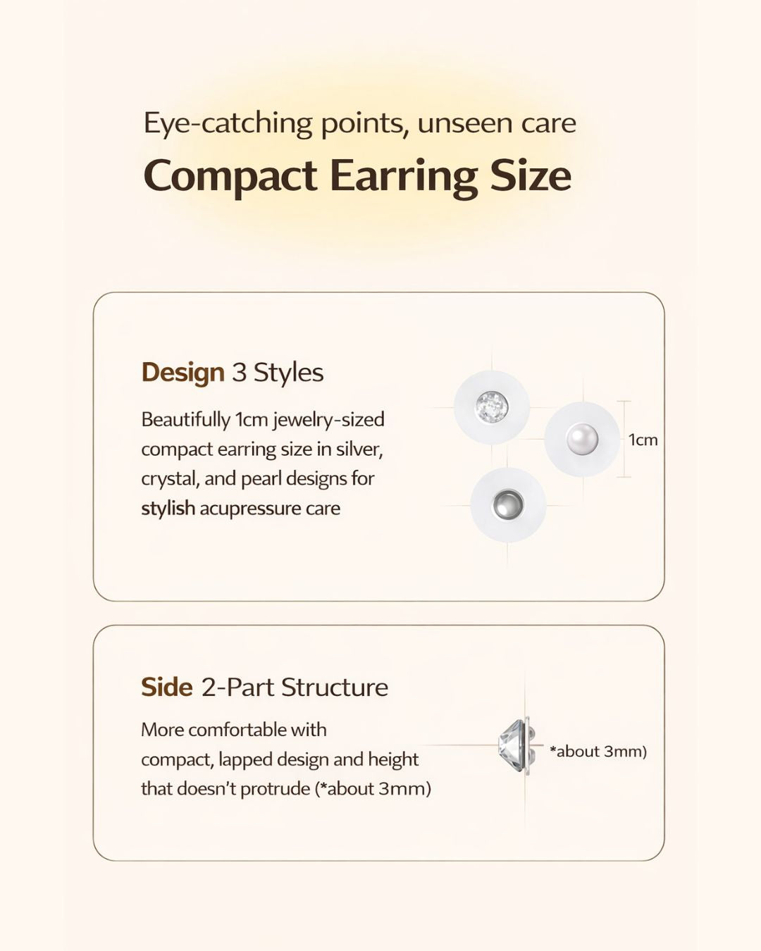 Returnity Ear V2 Acupressure Patch (Crystal/Pearl/Silver)