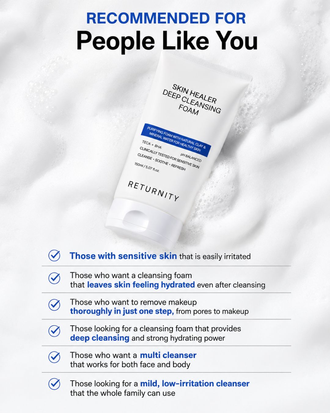 Returnity Skin Healer Deep Cleansing Foam