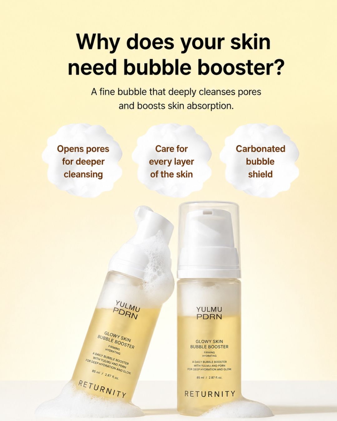 Returnity Yulmu PDRN Glowy Skin Bubble Booster