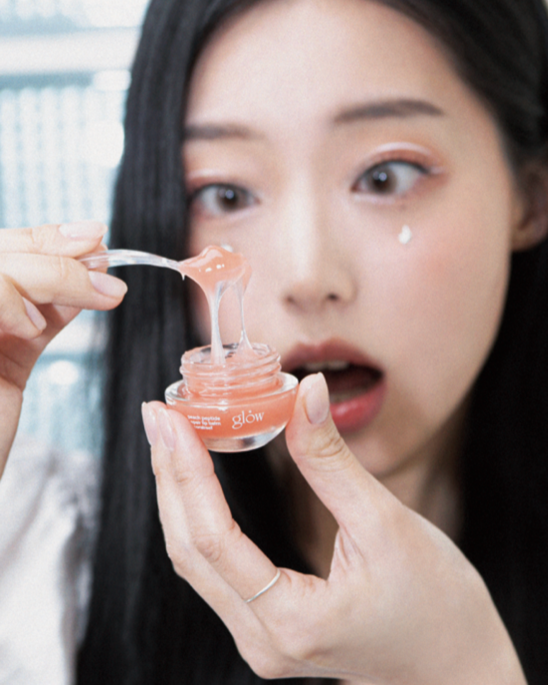 glow peach peptide repair lip balm