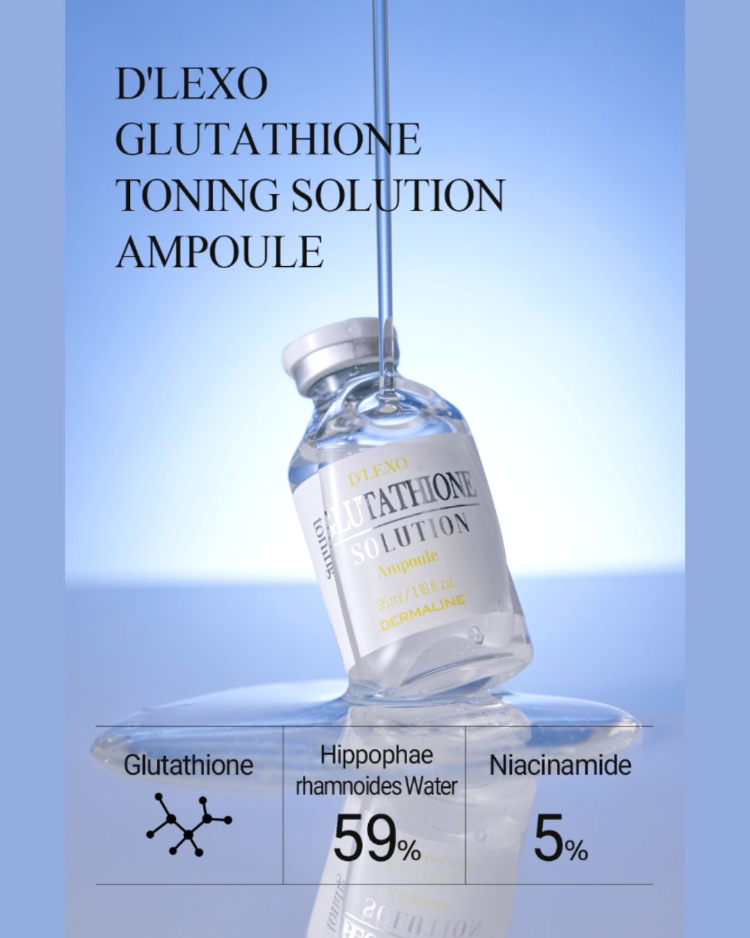 Dermaline Glutathione Toning Solution Ampoule