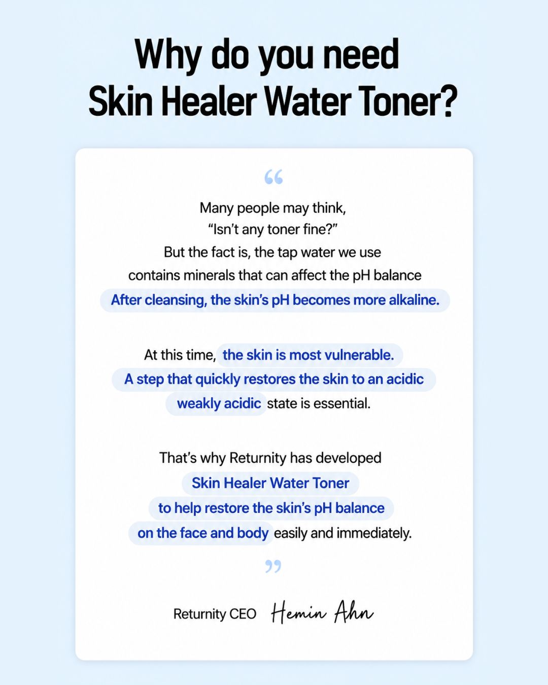 Returnity Skin Healer Water Toner
