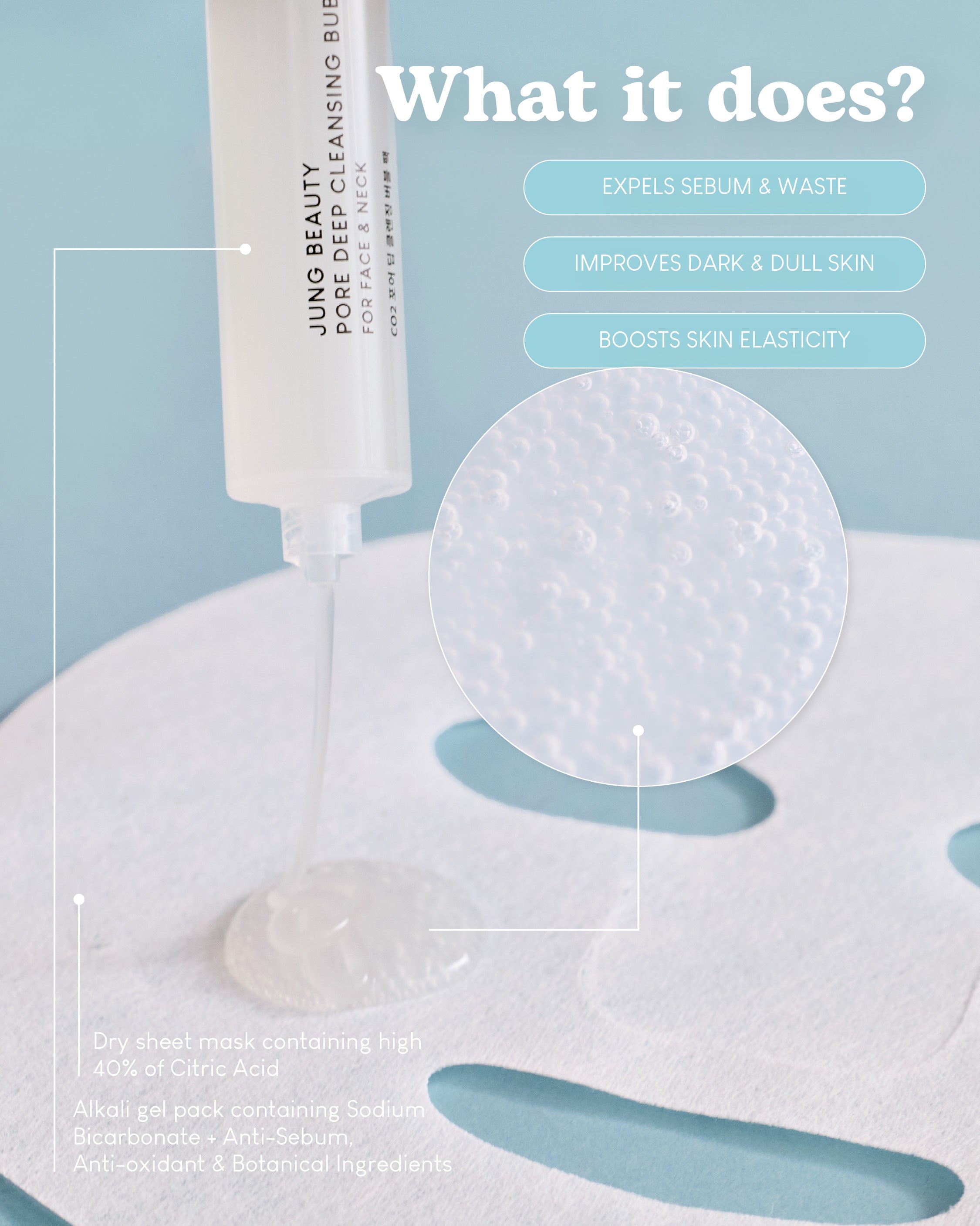 Jung Beauty CO2 Pore Deep Cleansing Mask For Face & Neck