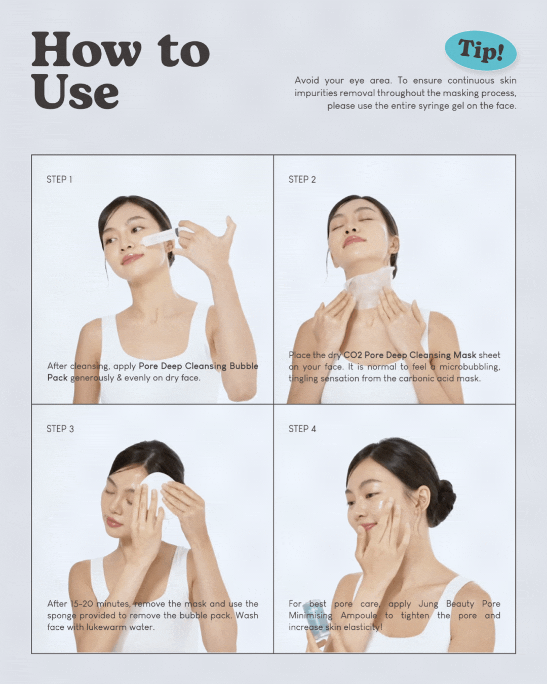 Jung Beauty CO2 Pore Deep Cleansing Mask For Face & Neck