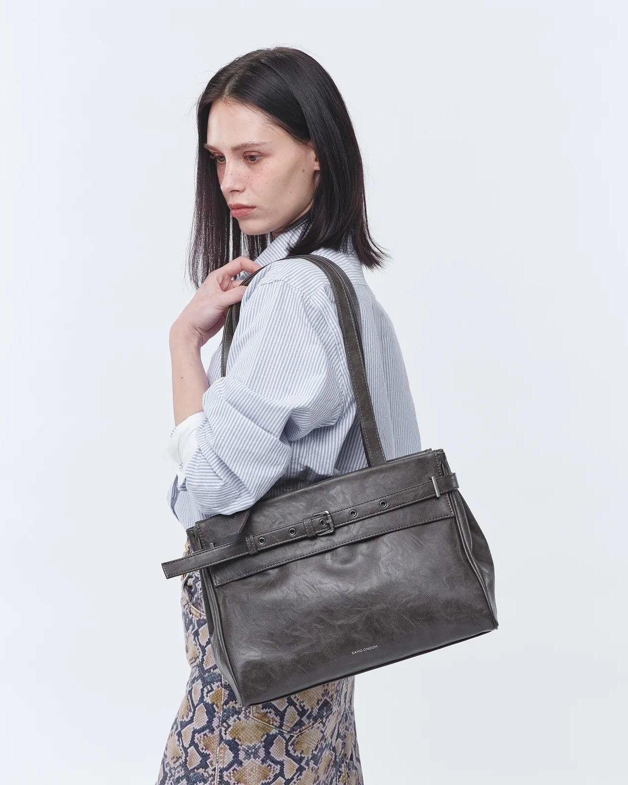 SAMO ONDOH Belt Flap Bag