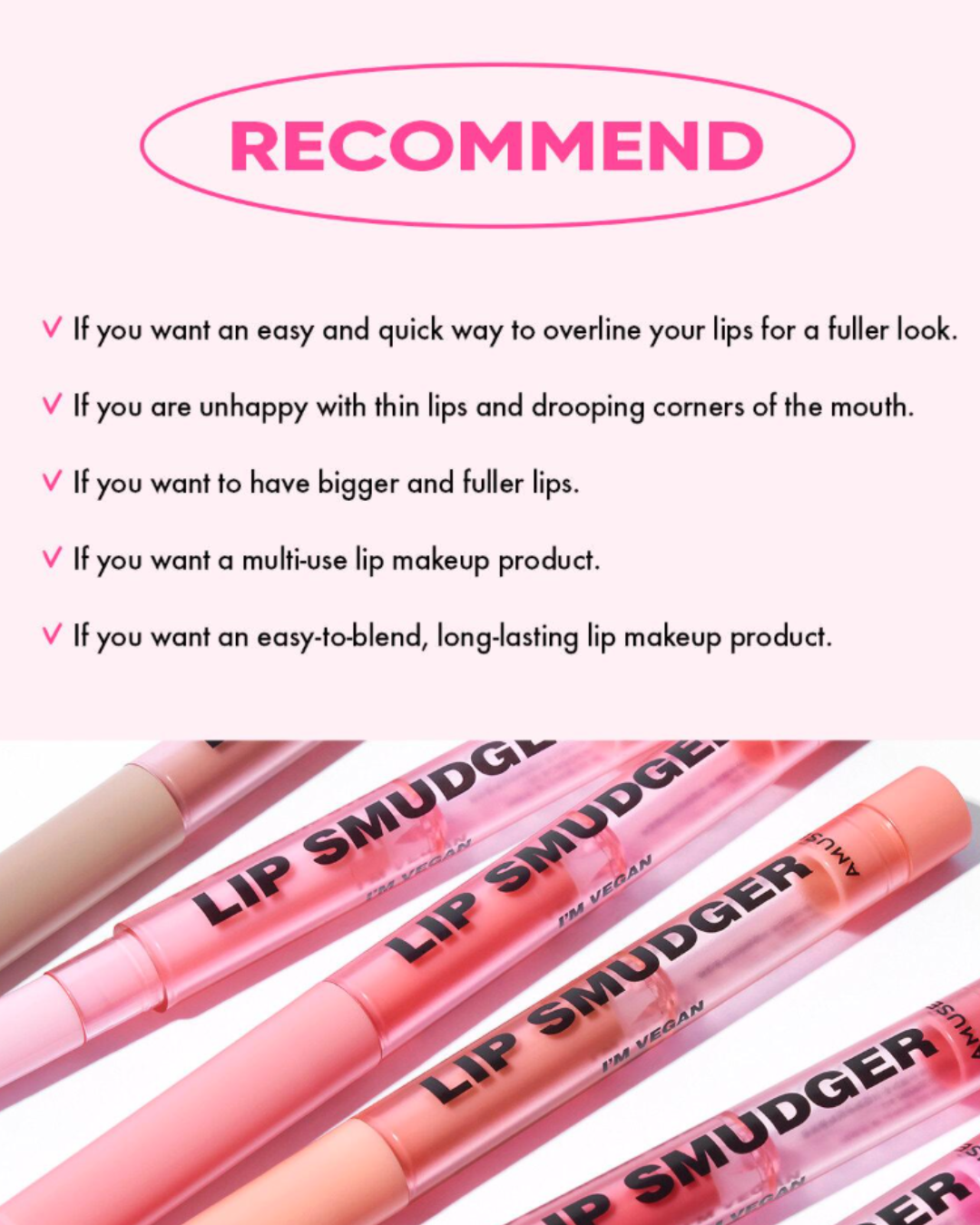 [PROMO] AMUSE Lip Smudger (6 Colours)