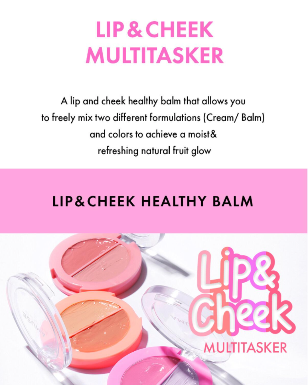 [PROMO] AMUSE Lip and Cheek Healthy Balm (5 Colours)