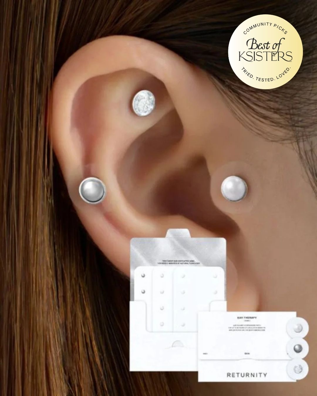 [PROMO] [BOK] Returnity Ear Therapy Patch (Crystal/Pearl/Silver) (3 sheets)