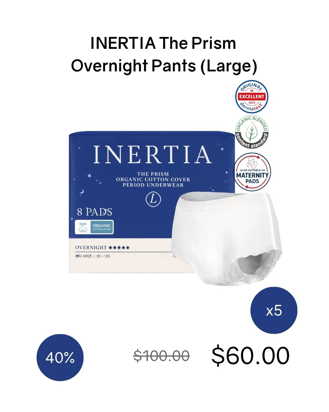 [PROMO] INERTIA The Prism Organic Cotton Pads/ Pantyliners/ Underwear