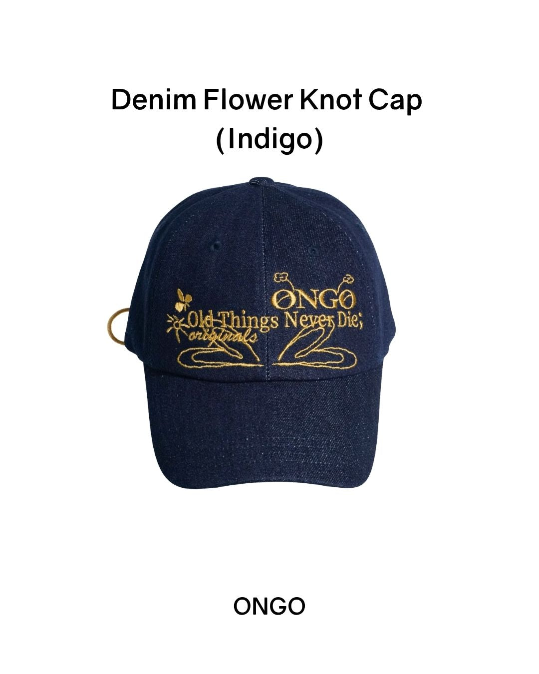 [PROMO] ONGO Denim Flower Knot Cap