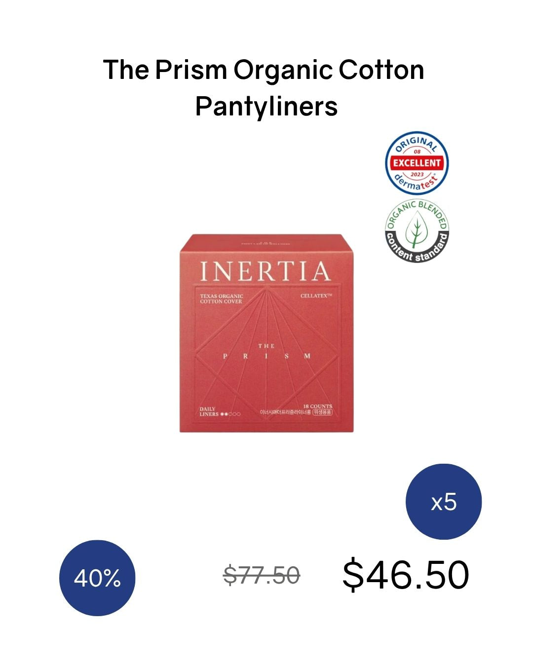 [PROMO] INERTIA The Prism Organic Cotton Pads/ Pantyliners/ Underwear