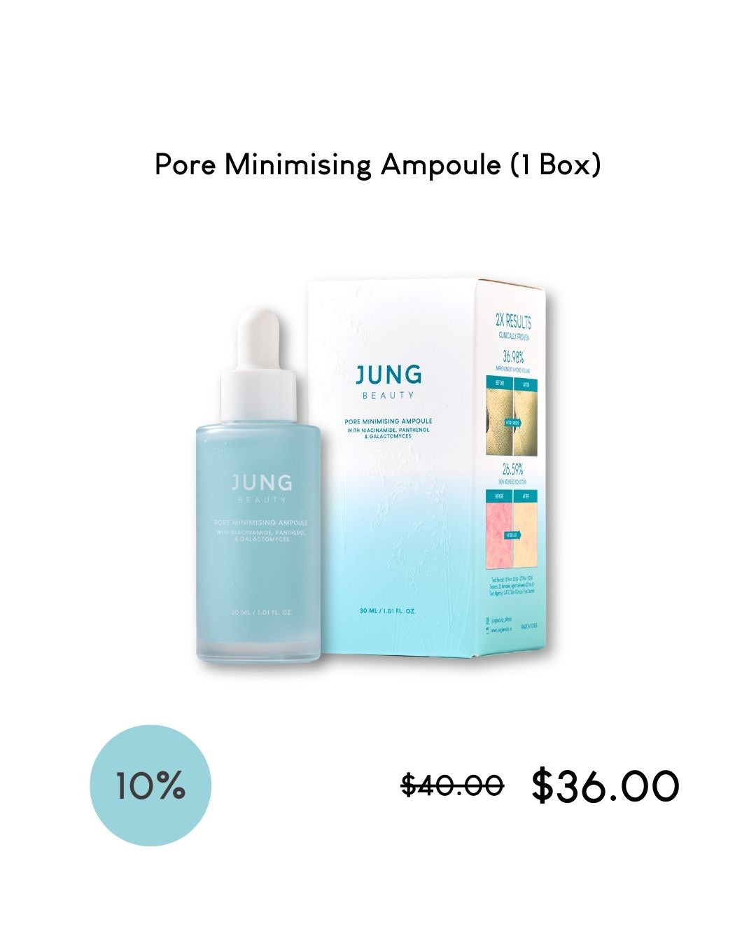 [PROMO] Jung Beauty Pore Minimising Ampoule with Niacinamide, Panthenol & Galactomyces