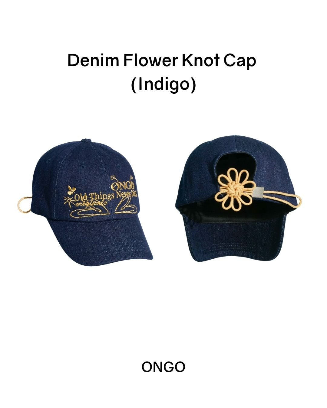 [PROMO] ONGO Denim Flower Knot Cap
