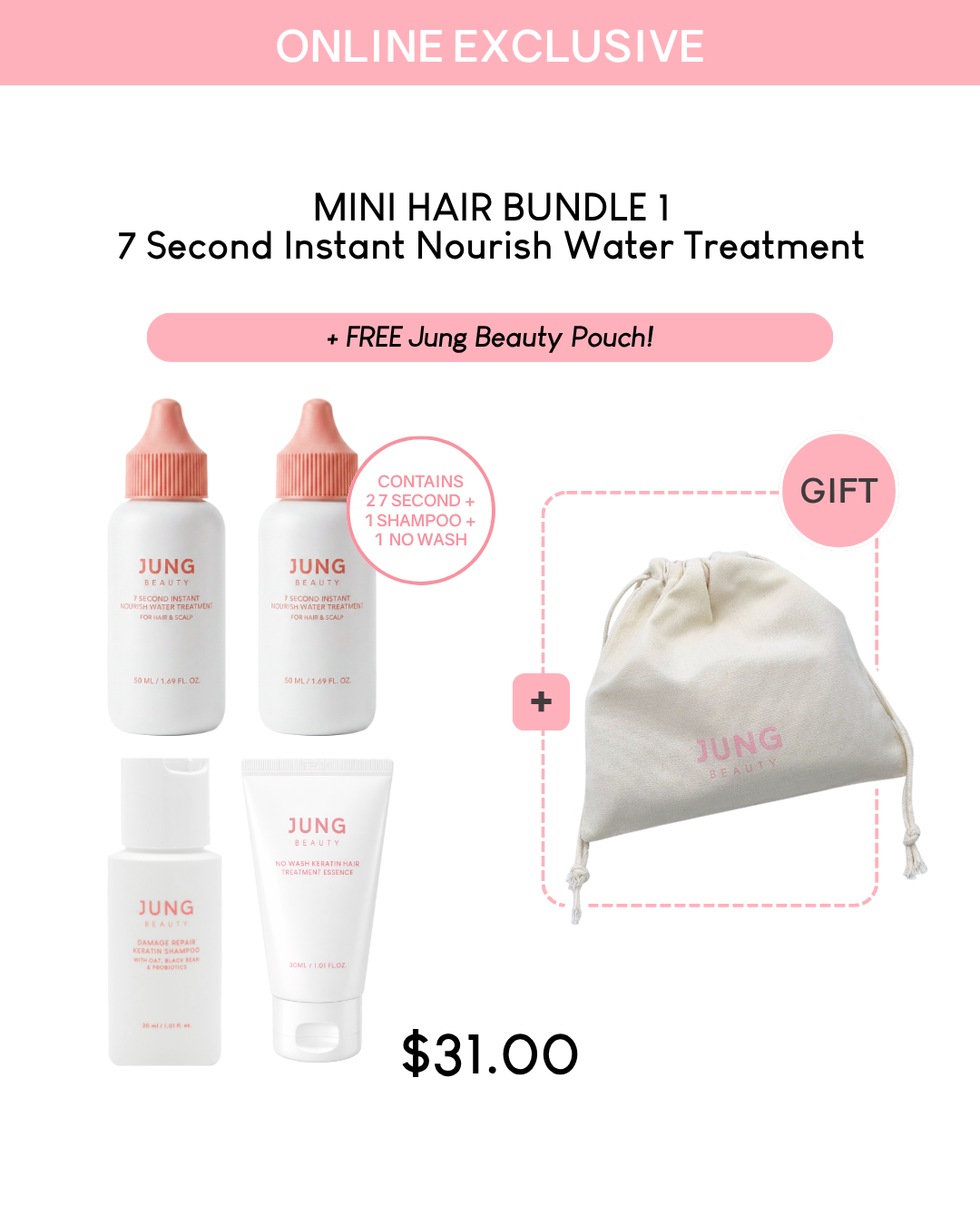 [Online Exclusive] Jung Beauty Mini Hair Trio