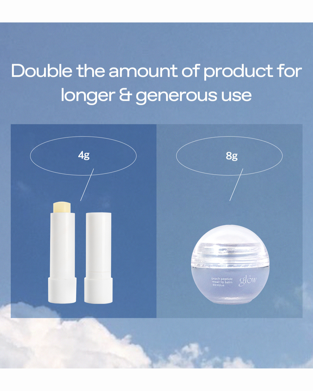 glow peach peptide repair lip balm