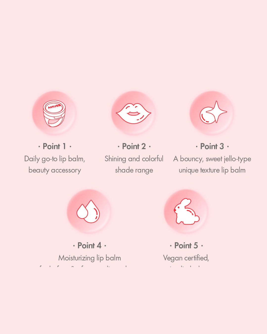 [PROMO] AMUSE Ring Lip Balm (5 Colours)