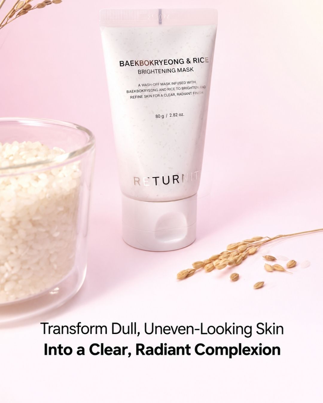 [PREORDER] Returnity Baekeokryeong & Rice Brightening Mask (Dispatch date: 23-27 Nov)