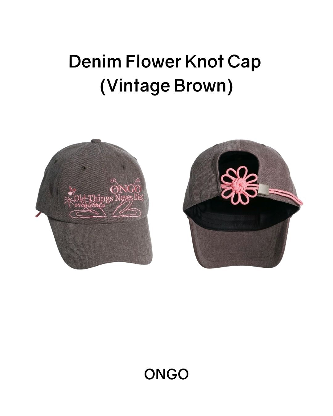 [PROMO] ONGO Denim Flower Knot Cap