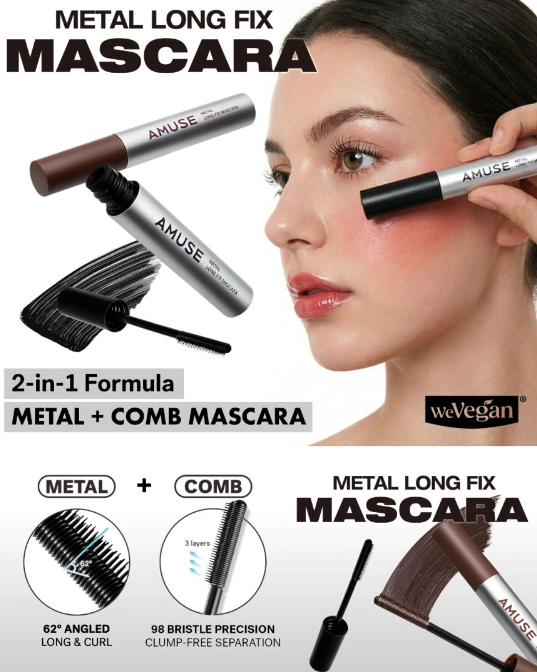[PROMO] AMUSE Metal Long Fix Mascara