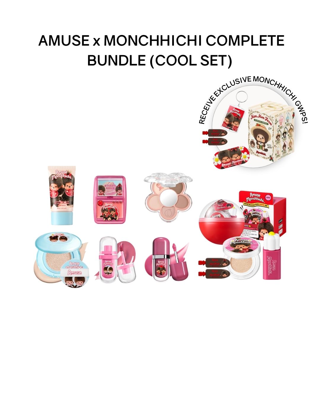 [PROMO] AMUSE x MONCHHICHI Complete Bundle (comes with GWPs!)