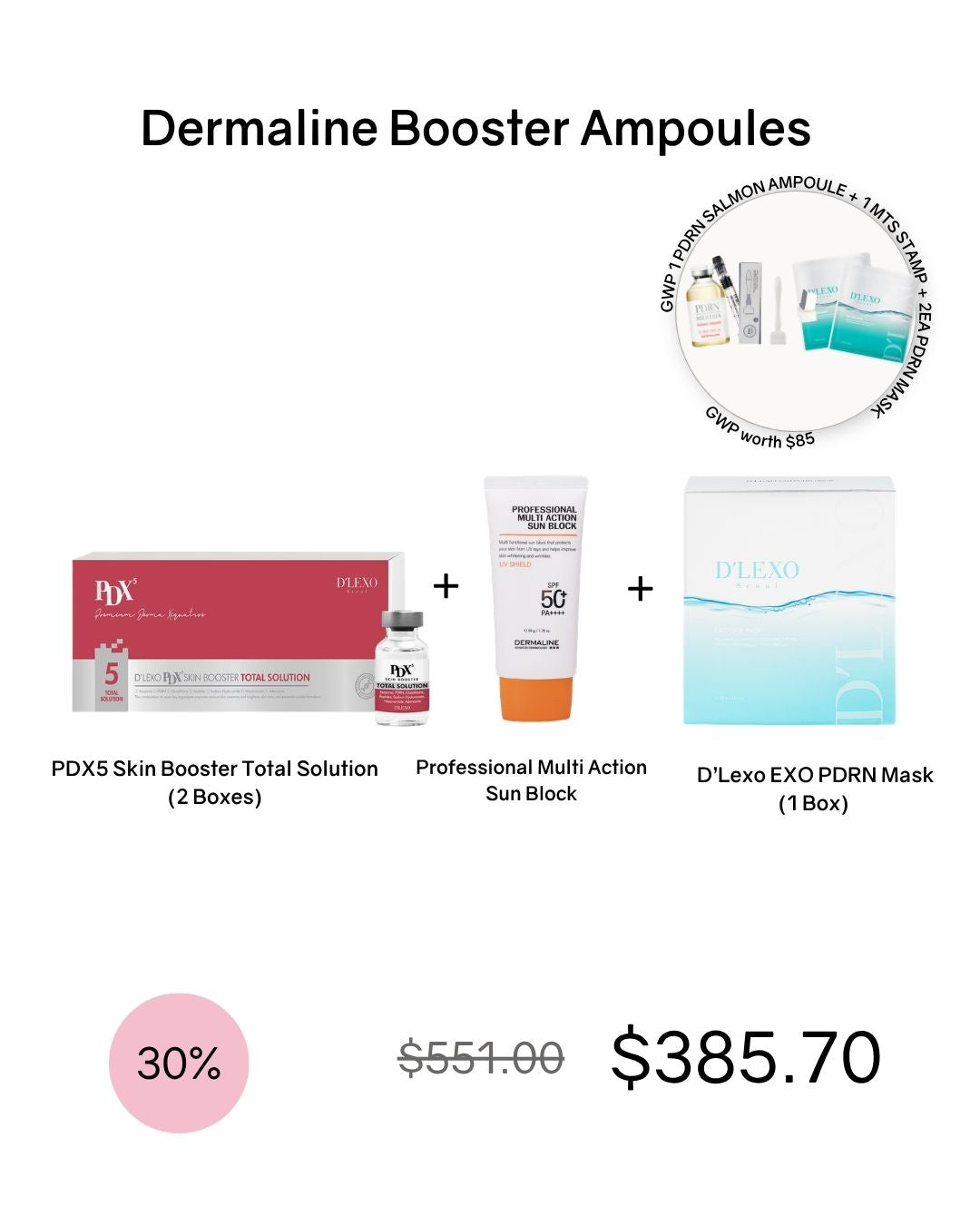 [Online Exclusive] Dermaline Booster Ampoule Bundles (comes with GWP!)