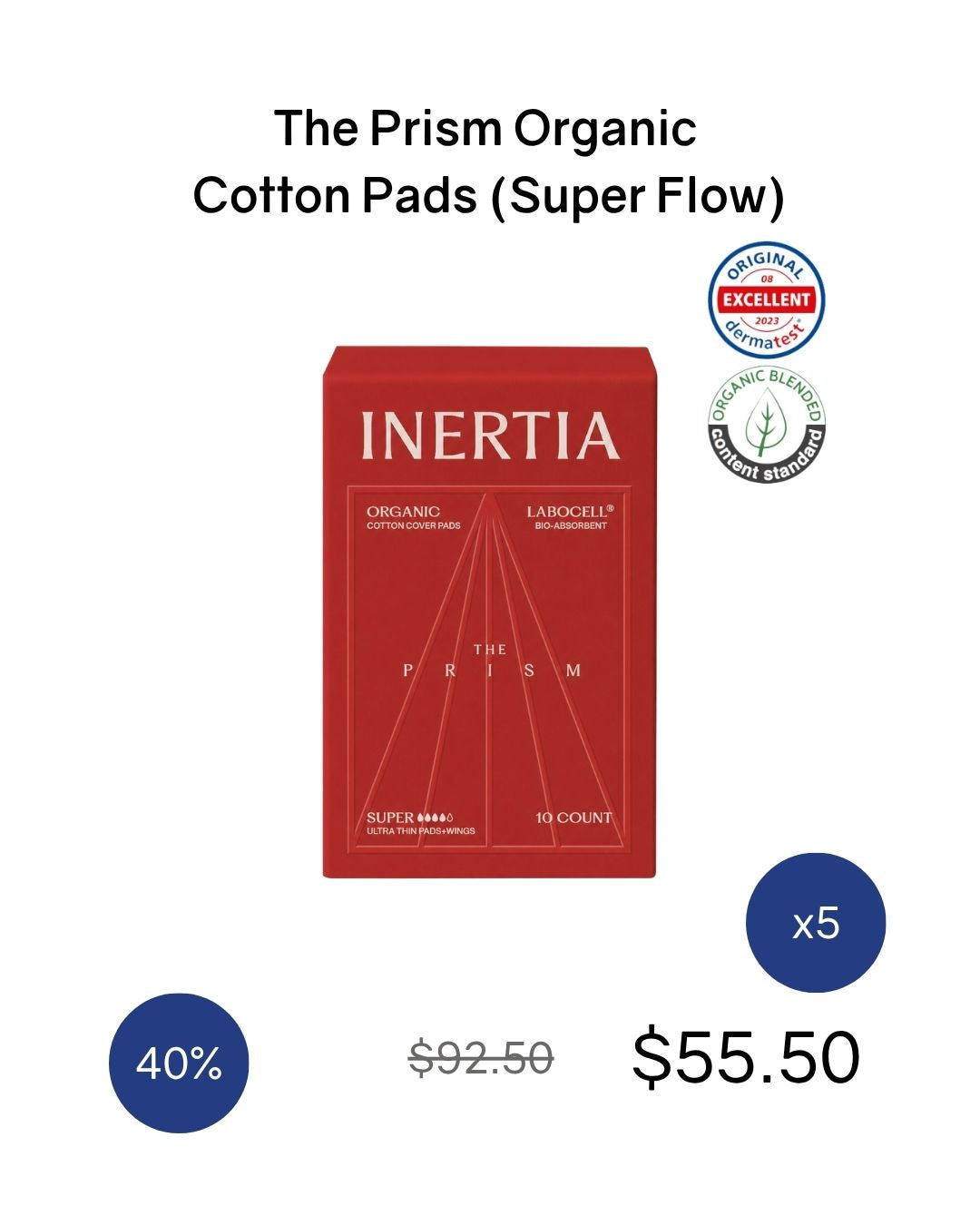 [PROMO] INERTIA The Prism Organic Cotton Pads/ Pantyliners/ Underwear