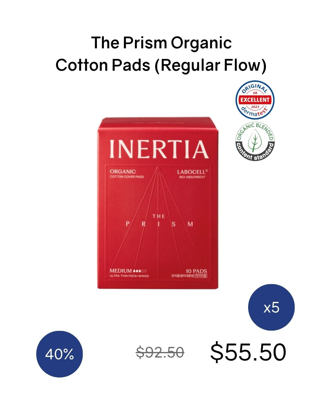 [PROMO] INERTIA The Prism Organic Cotton Pads/ Pantyliners/ Underwear